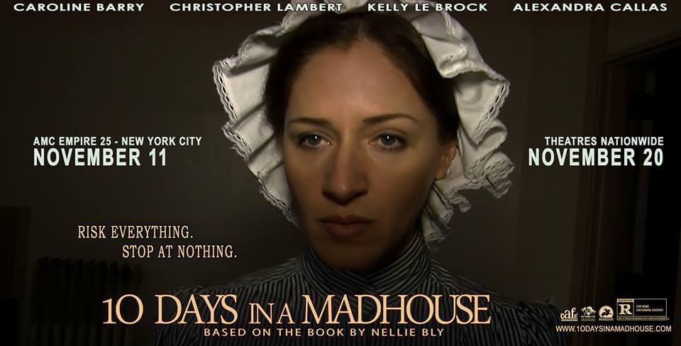 Постер к фильму “Десять дней в сумасшедшем доме” с Александрой Каллас.