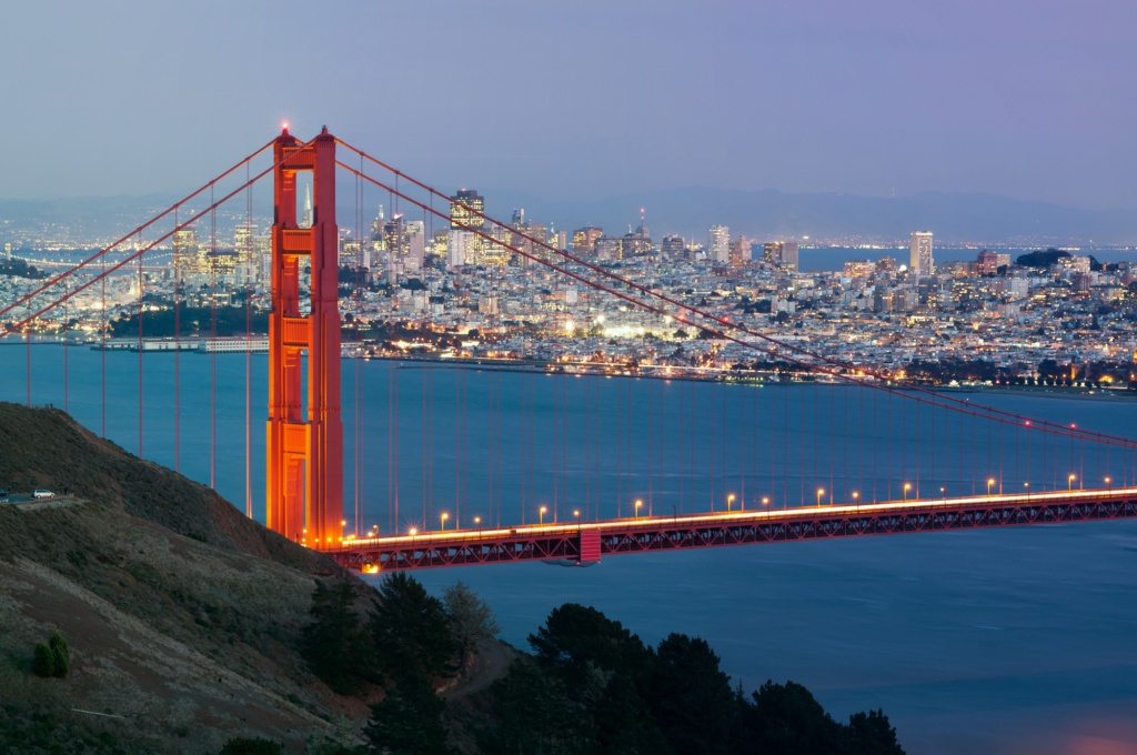 Мост Золотые ворота - визитная карточка Сан-Франциско. Фото: Depositphotos