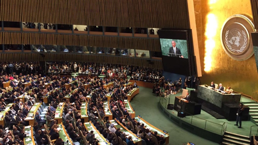 Обама осудил Россию, выступая на Генассамблее в ООН. Фото Дениса Малинина