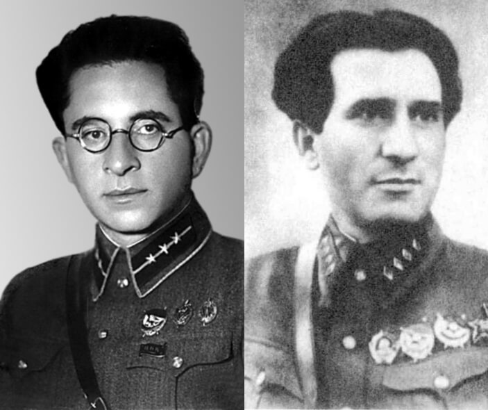 Соломон Мазо (слева) и Израиль Леплевский (справа).