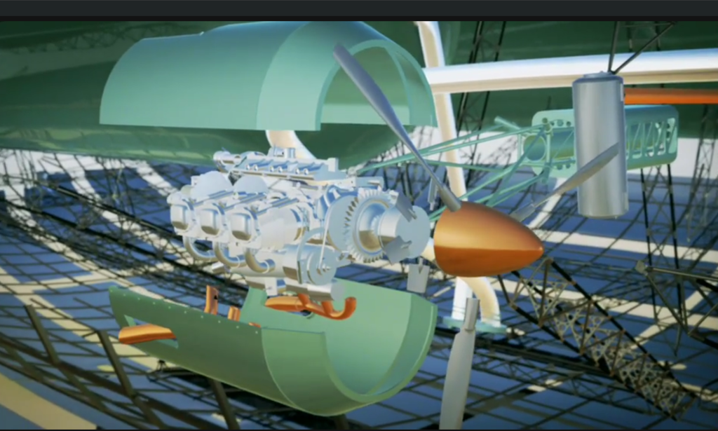 Один из двигателей. Кадр программы "Rise of machines", History Channel