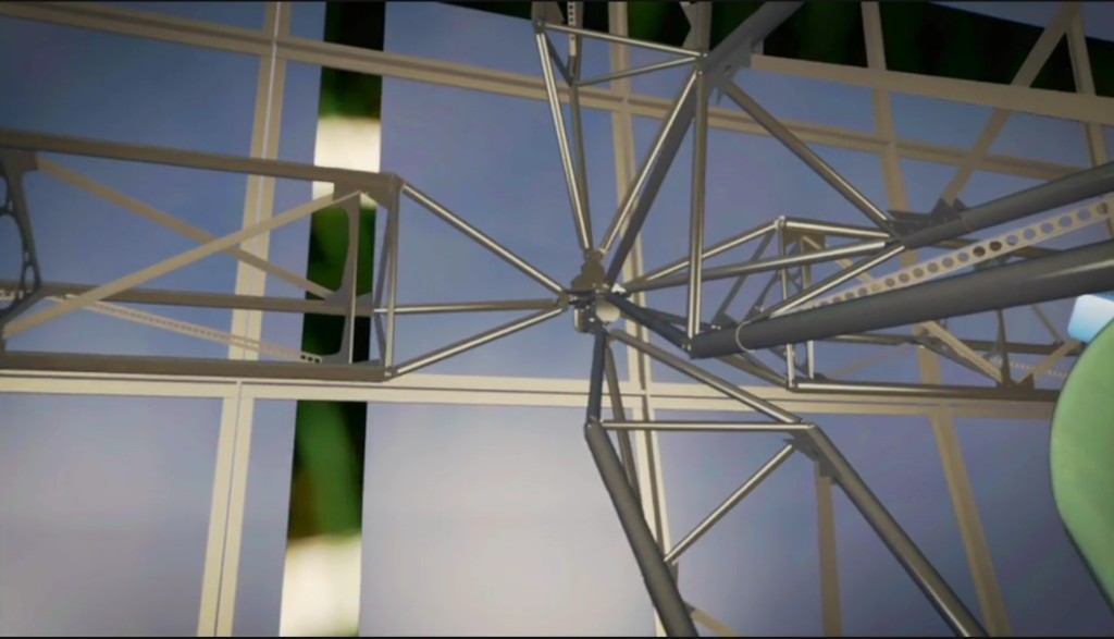 Каркас дирижабля сделан по примеру Эйфелевой башни в Париже. Кадр из программы "Rise of the machines" History Channel 