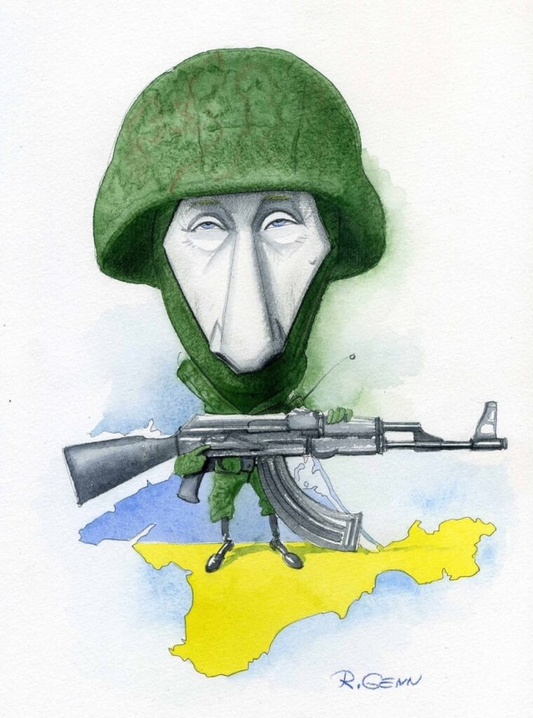 Карикатура на Владимира Путина