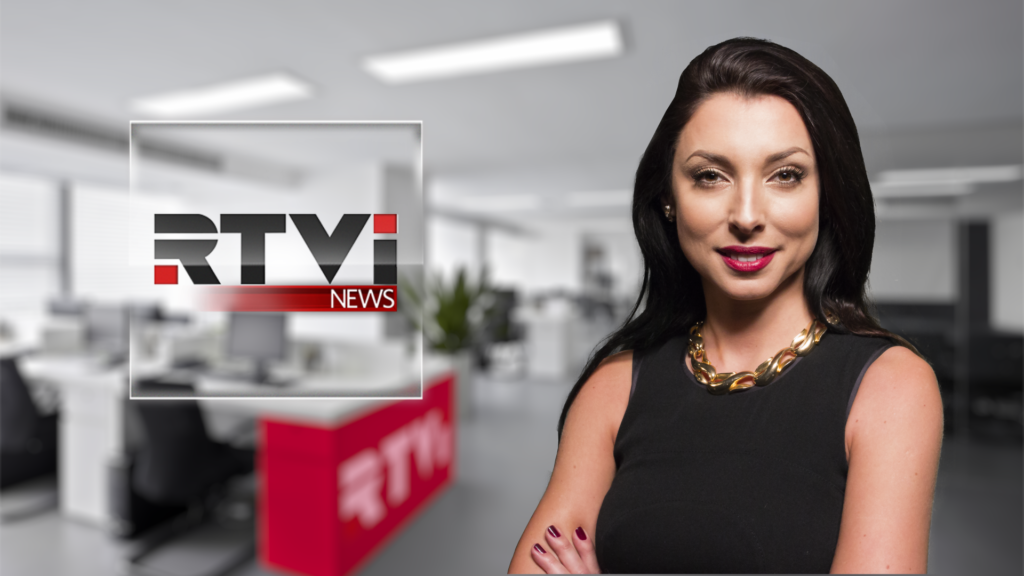 Now Lisa Kaymin - leading news on RTVi. Photo courtesy of RTVi