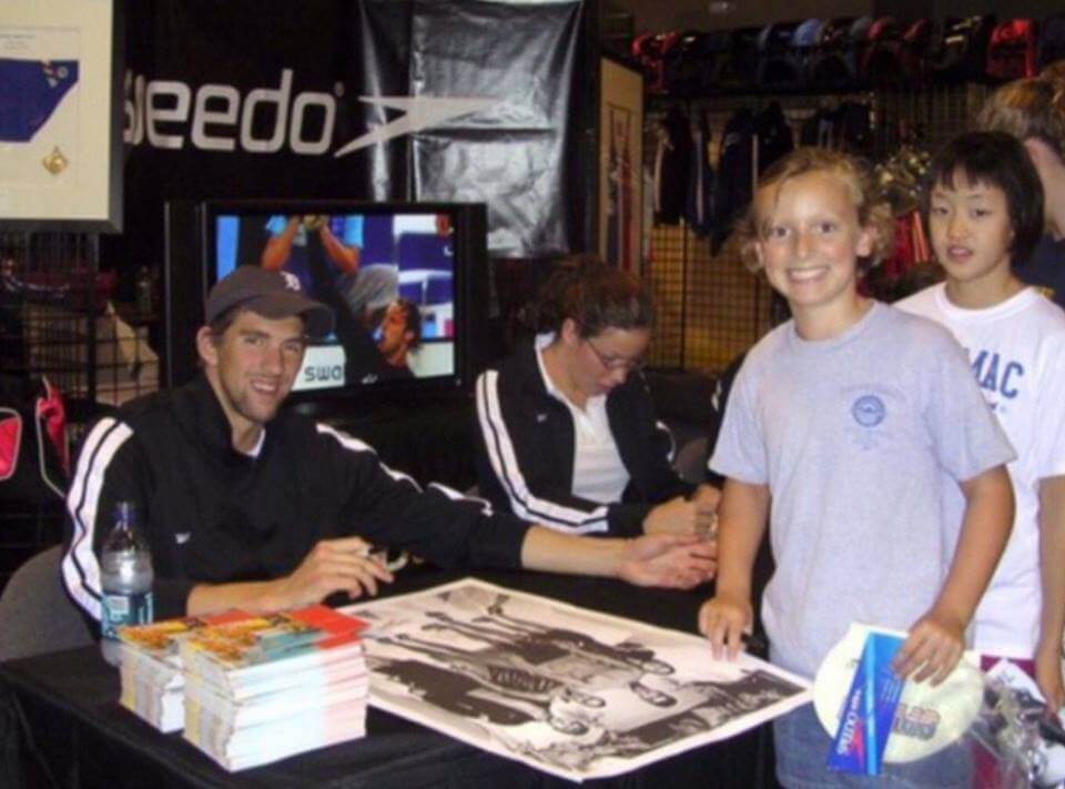 Phelps autographs Ledeka Photos: Facebook