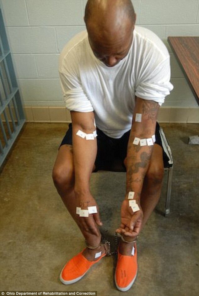 Romell Broome after the first attempt at execution Photo: Ohio Department of Rehabilitation and Correction