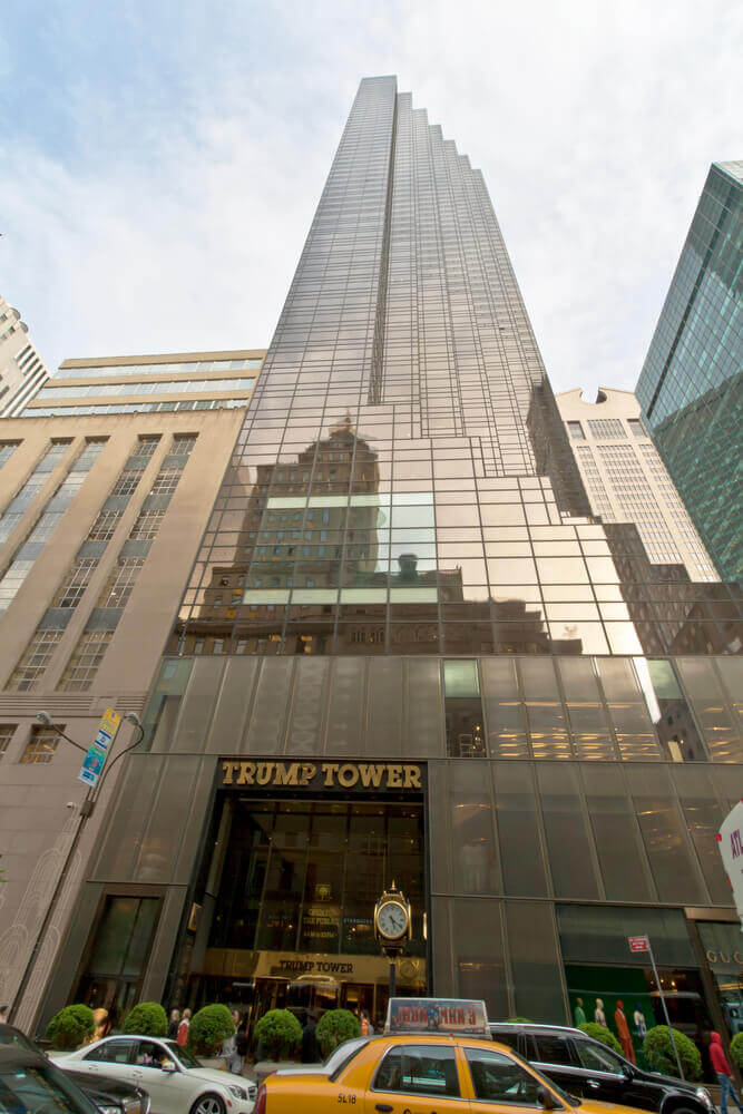Trump Tower, здесь находится нью-йоркский особняк Трампа. Фото: depositphotos