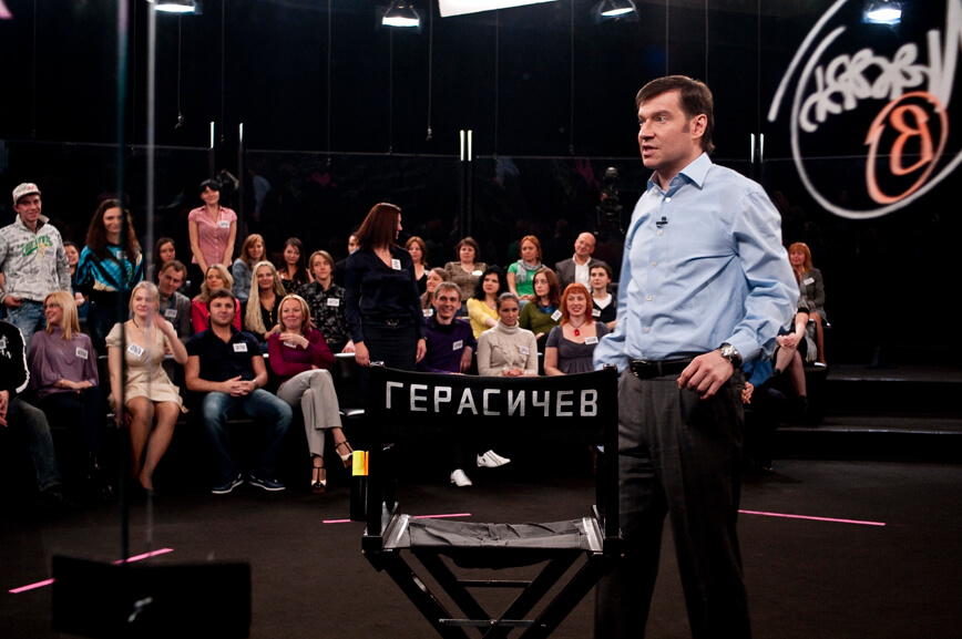 Vladimir Gerasichev on the set of the film "Context". Photo gerasichev.ru