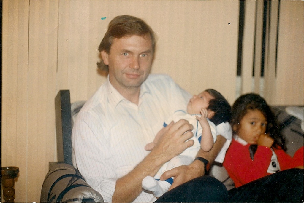 Jack Barsky with newborn Jessie and little daughter Chelsea. Photos from the personal archive of Jack Barsky