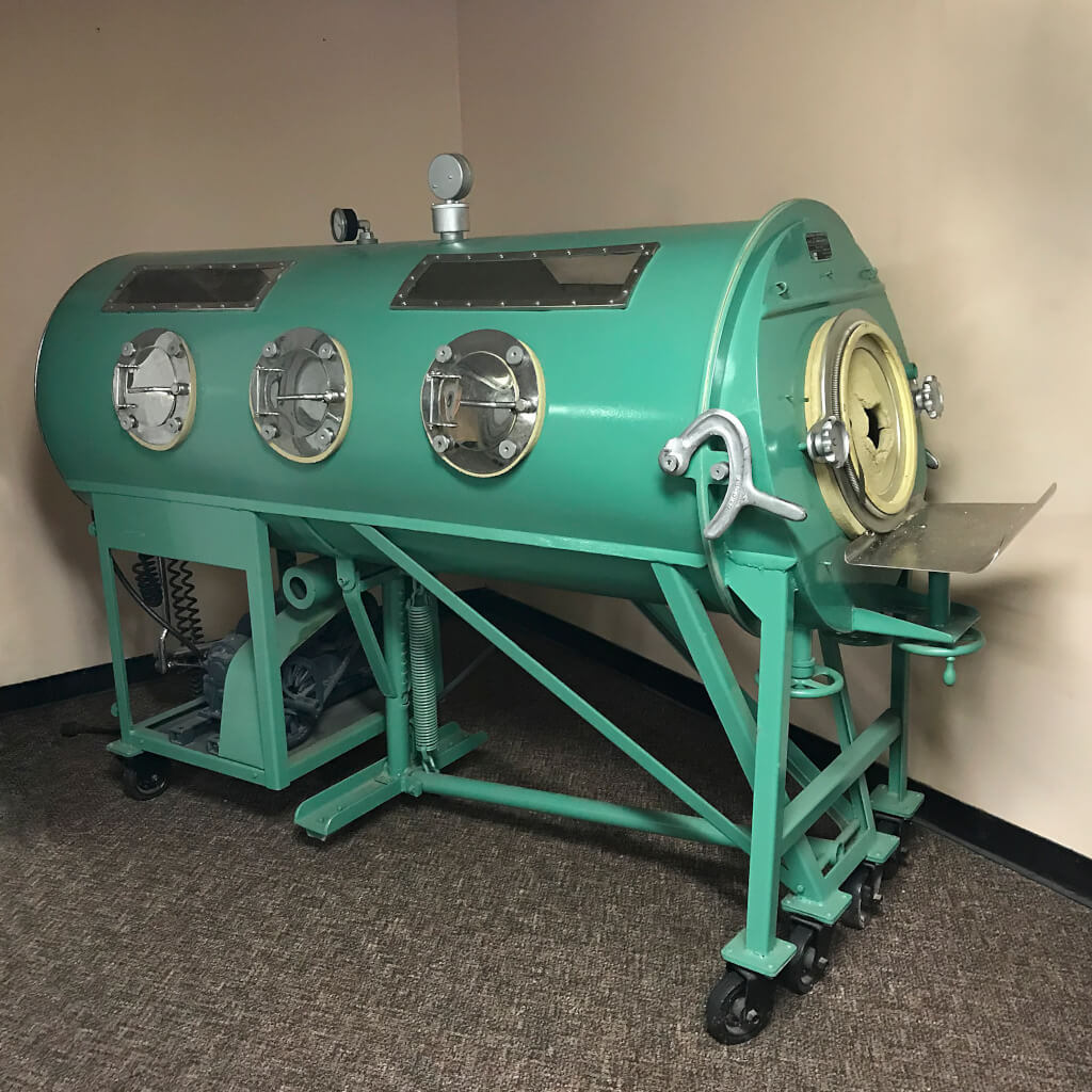 Iron lungs were used to assist people paralyzed by polio to breath