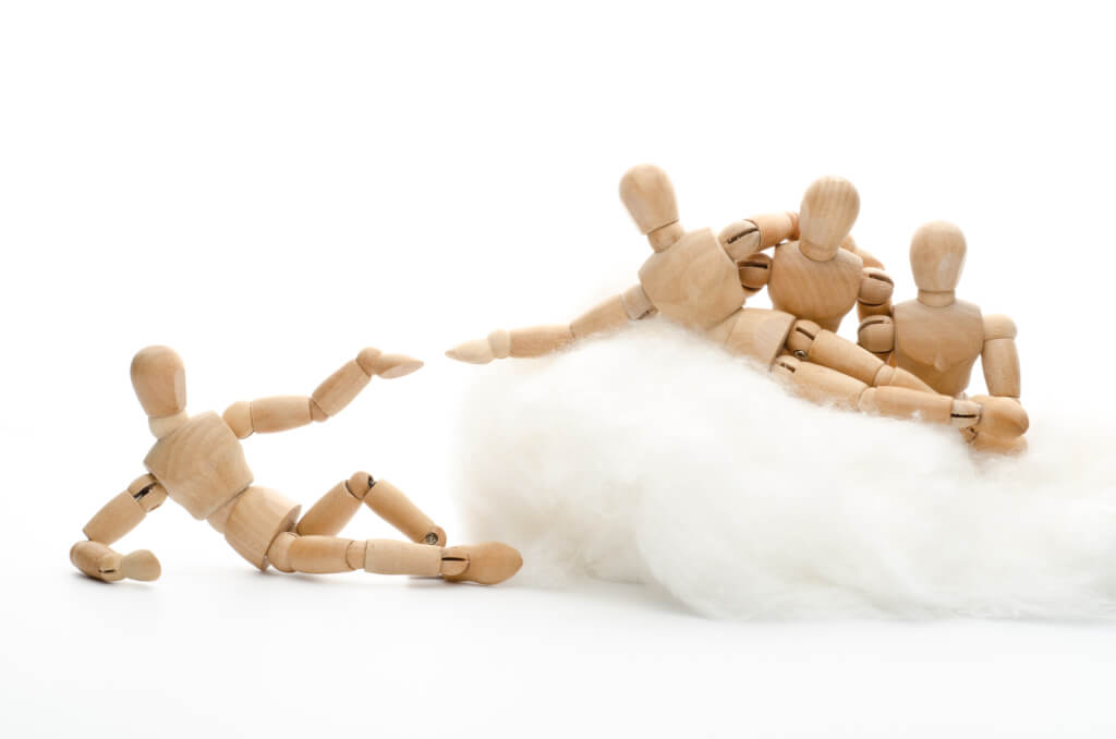 Creation of wooden mannequin. Hommage to Michelangelo - Creation of Adam at the Sistine Chapel